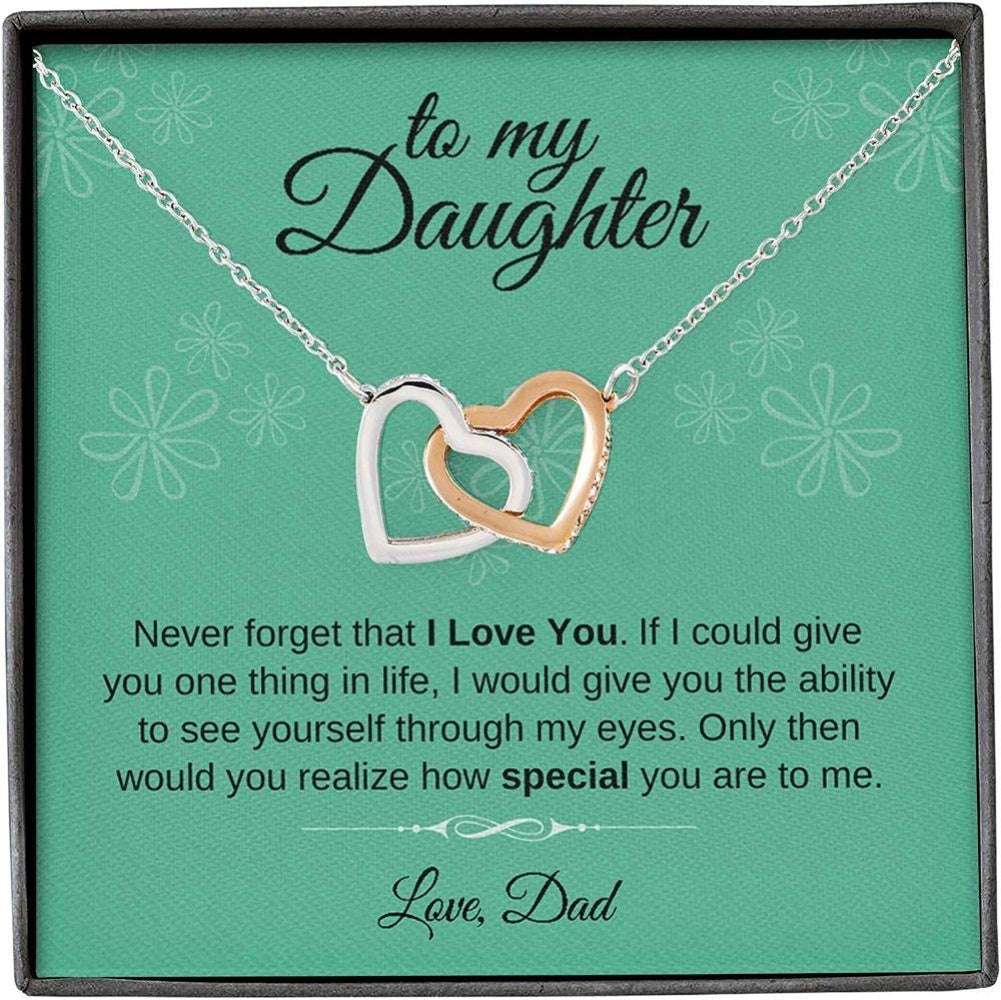 Daughter Necklace From Dad, Father Daughter Necklaces, To My Daughter Necklace Dughter's Day Rakva