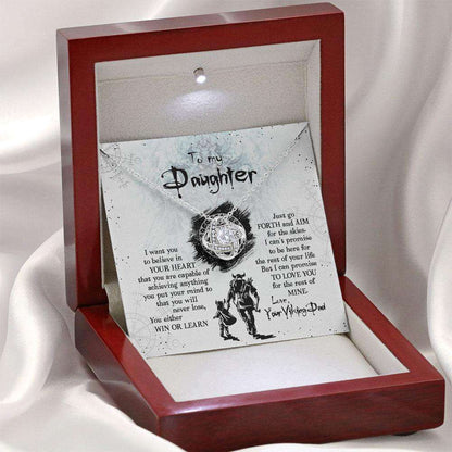 Daughter Necklace From Dad With Box And Message Card, Viking Shieldmaiden, Gift For Women Girl On Birthday Valentines Christmas Custom Necklace Dughter's Day Rakva