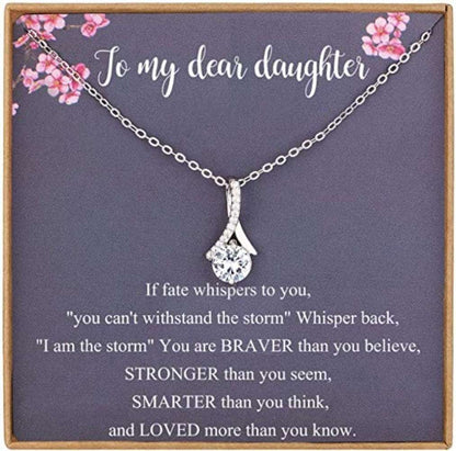 Daughter Necklace From Mom, Daughter Gifts From Dad, Necklace For Daughter From Dad Dughter's Day Rakva