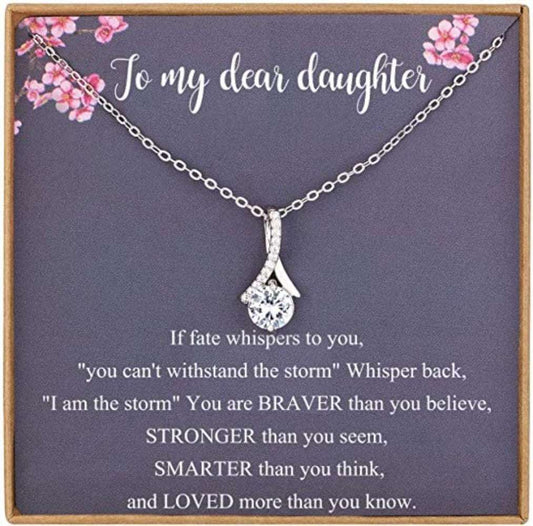 Daughter Necklace From Mom, Daughter Gifts From Dad, Necklace For Daughter From Dad Dughter's Day Rakva