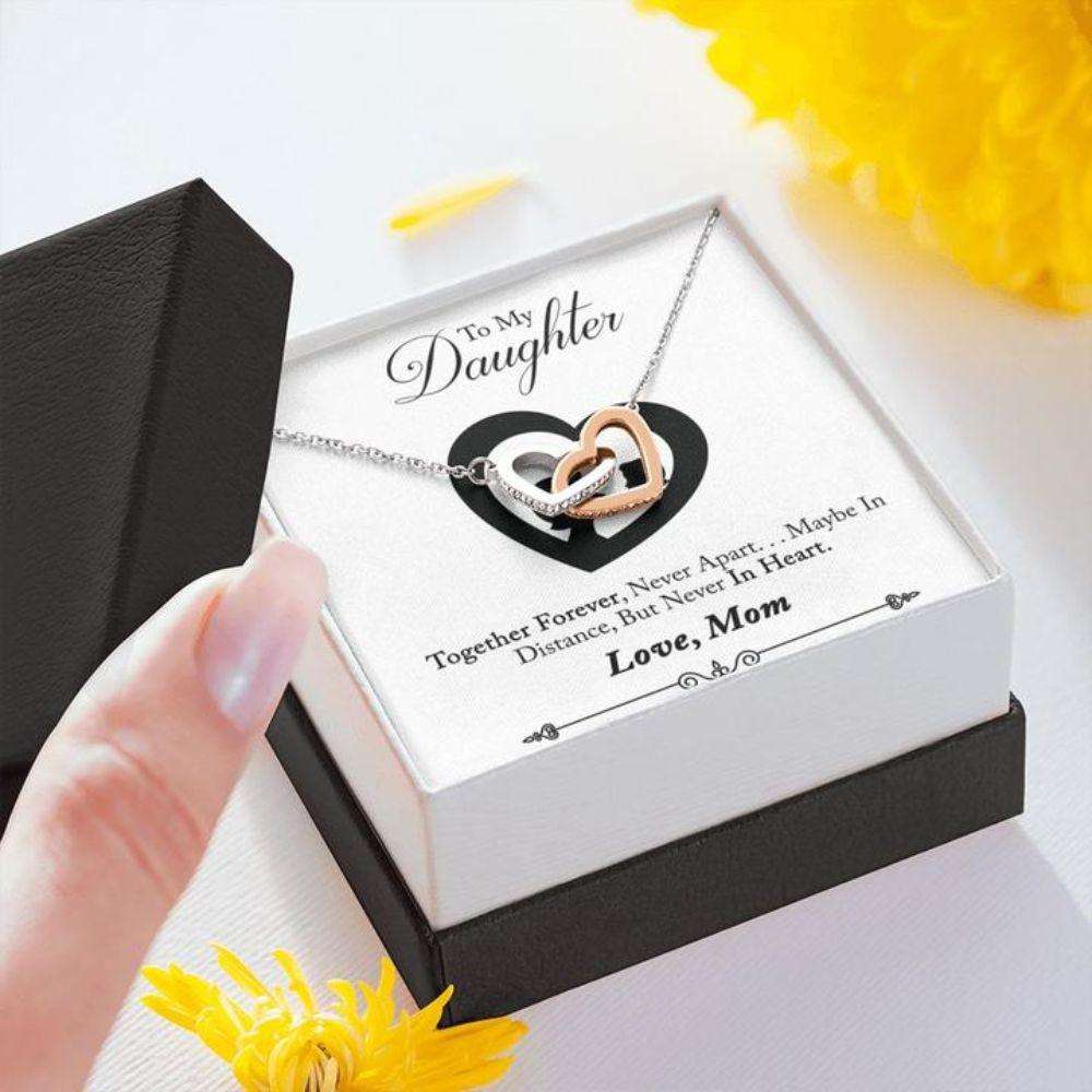 Daughter Necklace From Mom “ Together “ Gift Necklace Message Card Dughter's Day Rakva