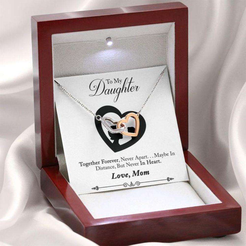 Daughter Necklace From Mom “ Together “ Gift Necklace Message Card Dughter's Day Rakva