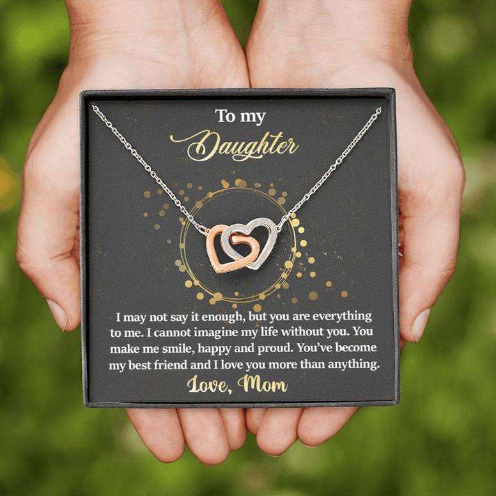 Daughter Necklace From Mom “ You Are Everything “ Gift Necklace Message Card Dughter's Day Rakva