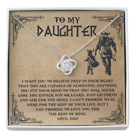 Daughter Necklace, From Viking Dad To My Daughter Necklace, I Want You To Believe Deep In Your Heart Custom Necklace Dughter's Day Rakva