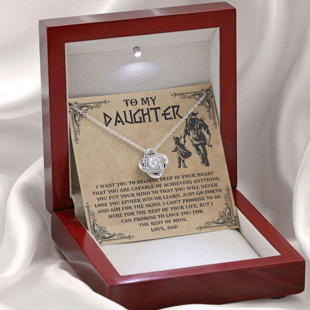 Daughter Necklace, From Viking Dad To My Daughter Necklace, I Want You To Believe Deep In Your Heart Custom Necklace Dughter's Day Rakva