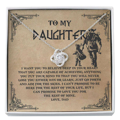 Daughter Necklace, From Viking Dad To My Daughter Necklace, I Want You To Believe Deep In Your Heart, Daughter Gift, Viking Daughter Custom Necklace Dughter's Day Rakva