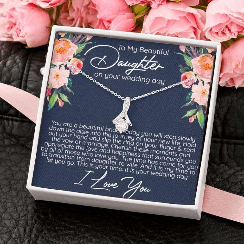 Daughter Necklace Gift, Bride On Wedding Day Gift From Mom, Daughter Wedding Day Necklace Dughter's Day Rakva