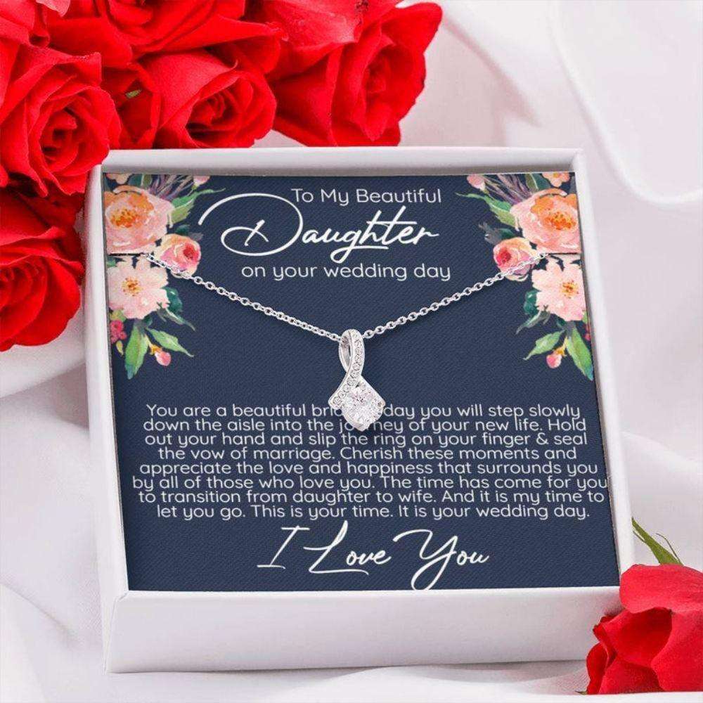 Daughter Necklace Gift, Bride On Wedding Day Gift From Mom, Daughter Wedding Day Necklace Dughter's Day Rakva