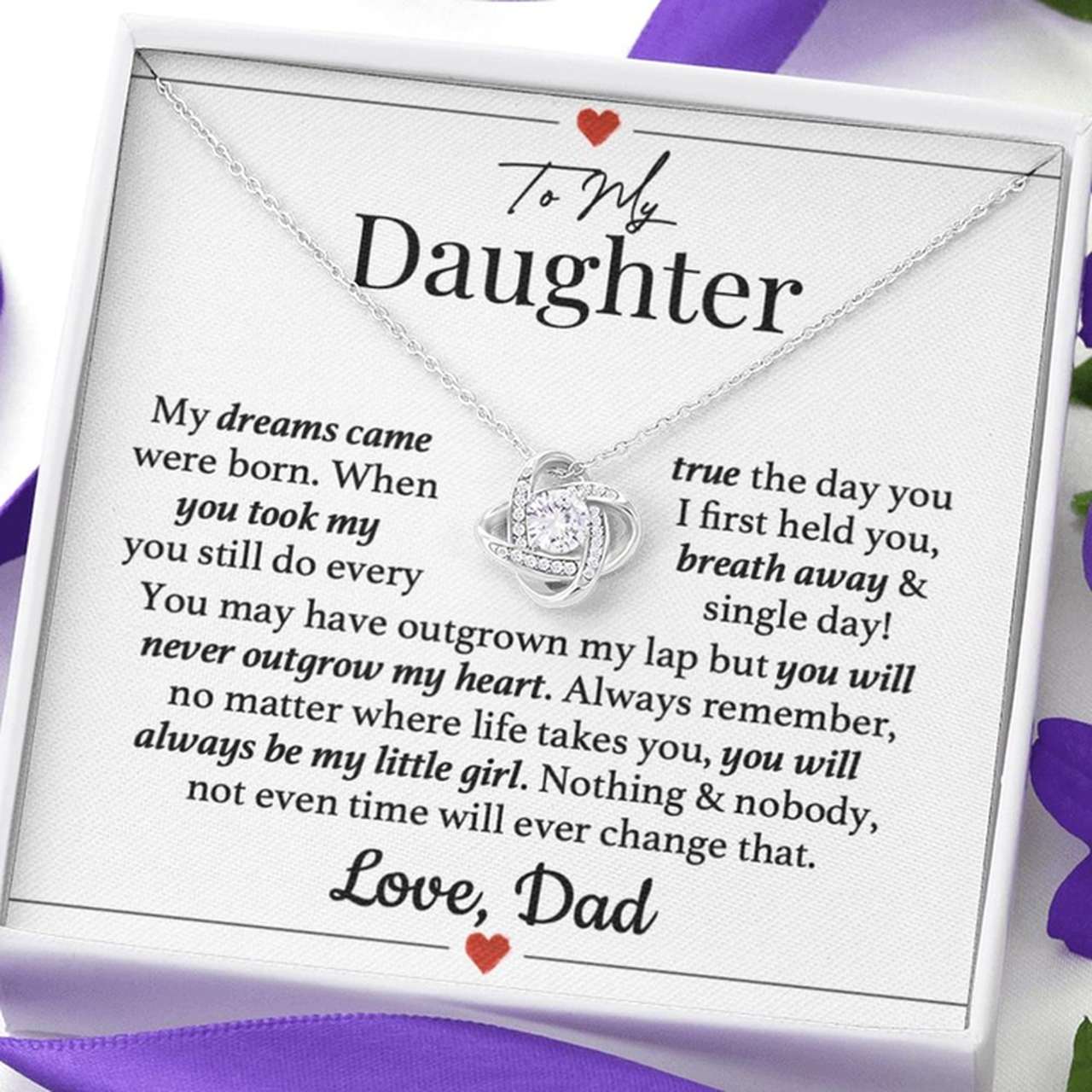 Daughter Necklace, Gift For Daughter From Dad Always My Little Girl Daughter Necklace Dughter's Day Rakva