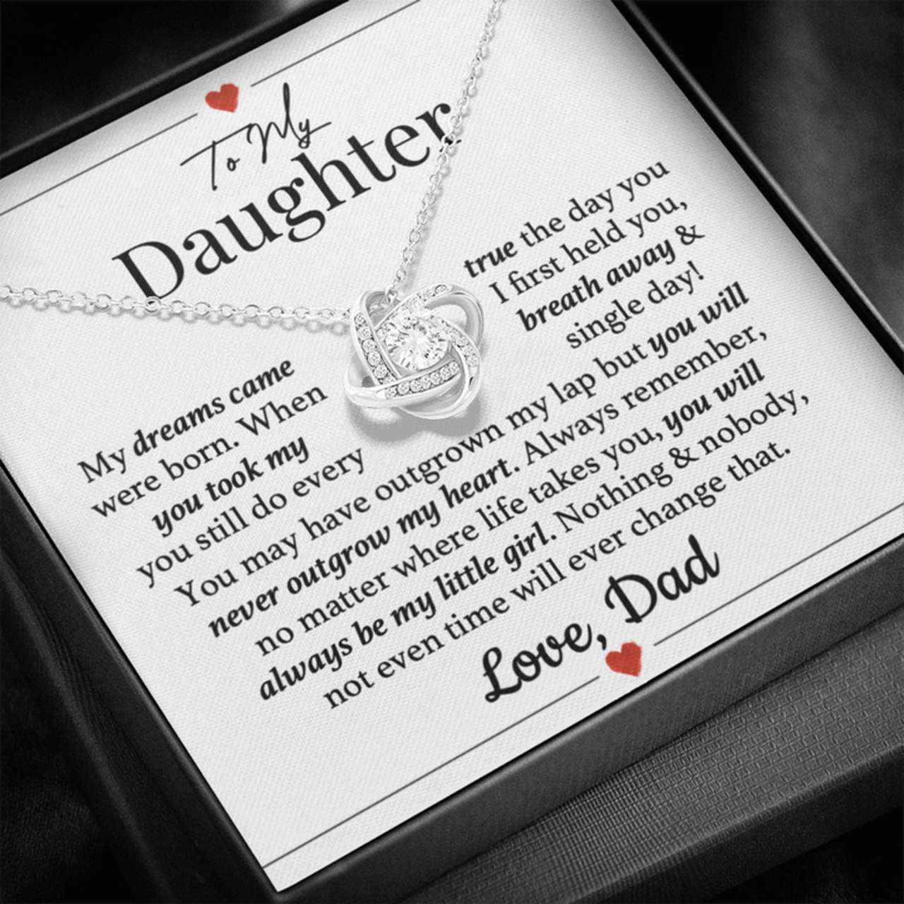 Daughter Necklace, Gift For Daughter From Dad Always My Little Girl Daughter Necklace Dughter's Day Rakva