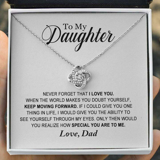 Daughter Necklace, Gift For Daughter From Dad To My Daughter Necklace I Love You Dughter's Day Rakva