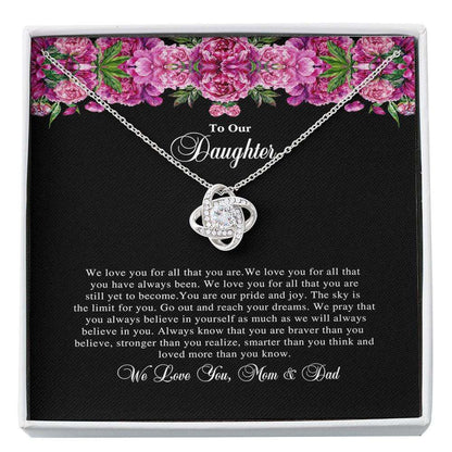 Daughter Necklace, Gift For Daughter From Mom And Dad, To Our Daughter Necklace, To Daughter Birthday College Graduation Gift Custom Necklace Dughter's Day Rakva