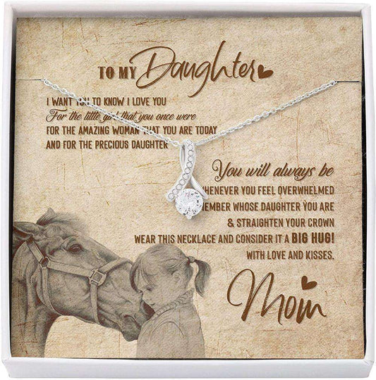 Daughter Necklace, Gift For Daughter From Mom Horse, Mom To Daughter Necklace Dughter's Day Rakva