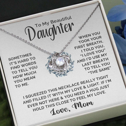 Daughter Necklace, Gift For Daughter From Mom, To My Beautiful Daughter Necklace Dughter's Day Rakva