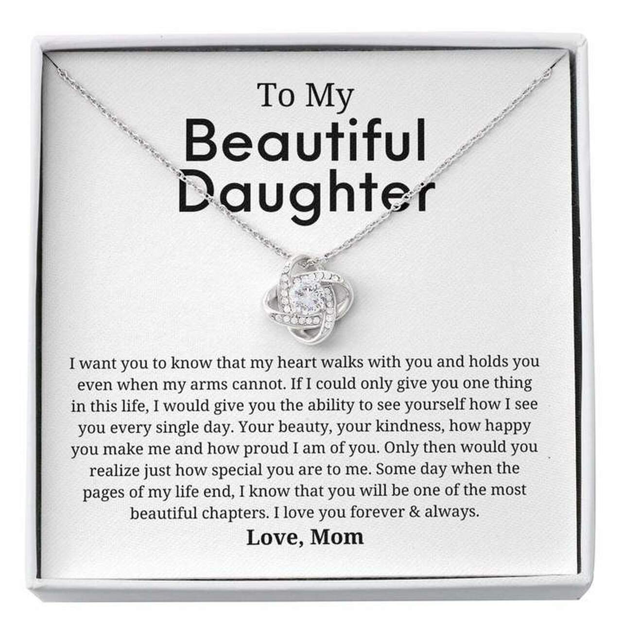 Daughter Necklace, Gift For Daughter From Mom To My Daughter Necklace Dughter's Day Rakva