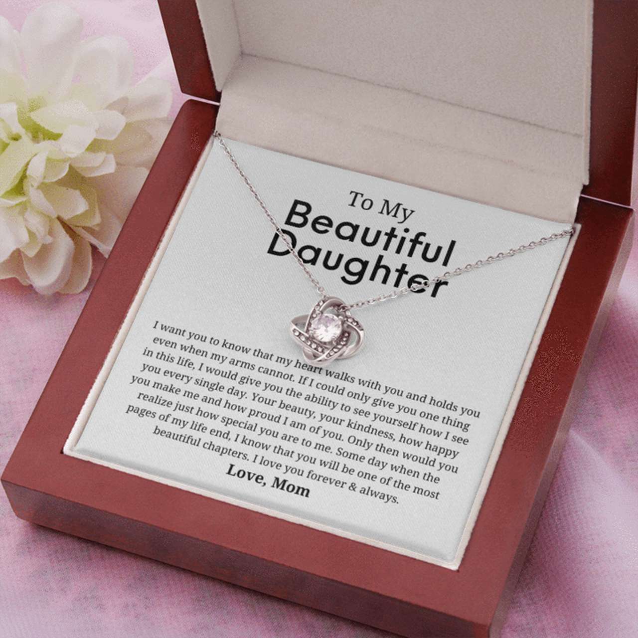 Daughter Necklace, Gift For Daughter From Mom To My Daughter Necklace Dughter's Day Rakva