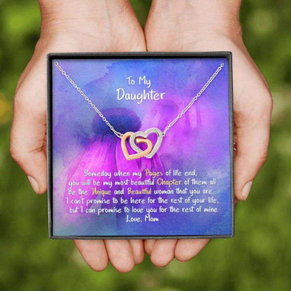 Daughter Necklace, Gift For Daughter, My Beautiful Chapter “ Hearts Necklace Dughter's Day Rakva