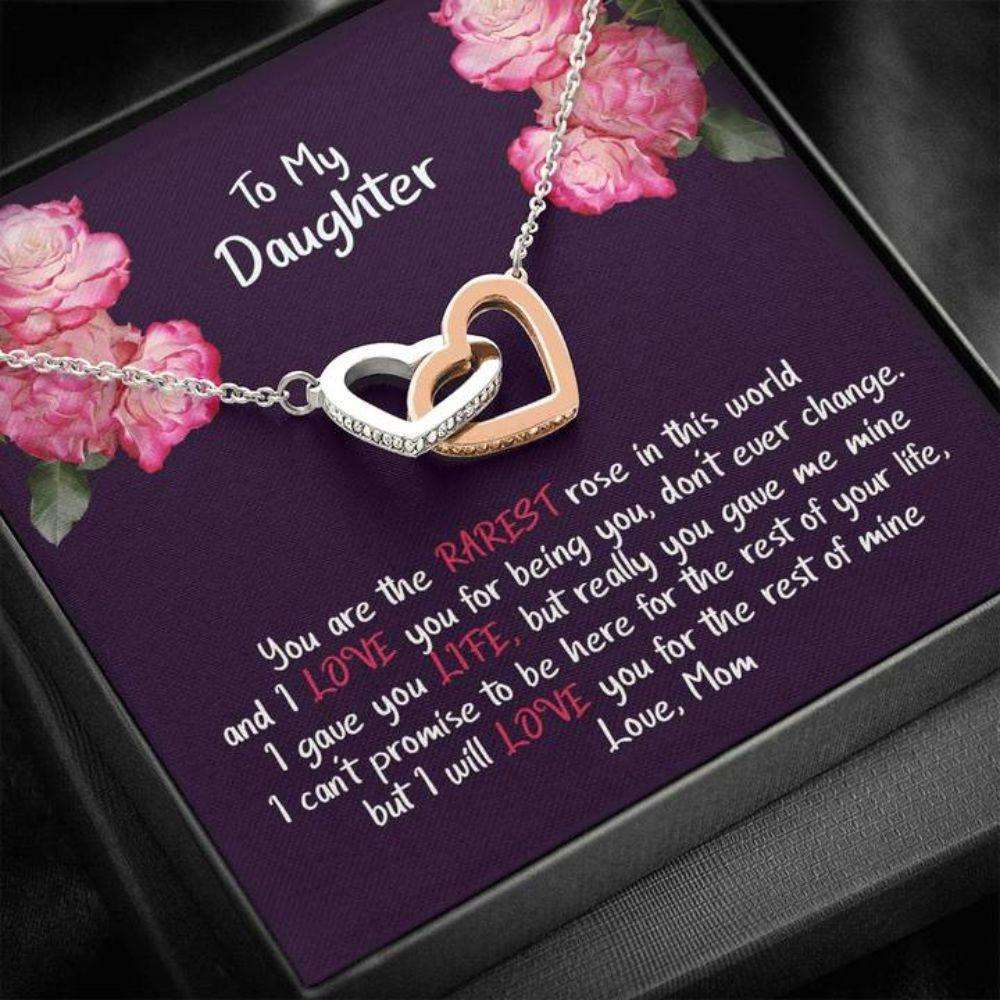 Daughter Necklace, Gift For Daughter, My Rose, Hearts Pendant Necklace Dughter's Day Rakva