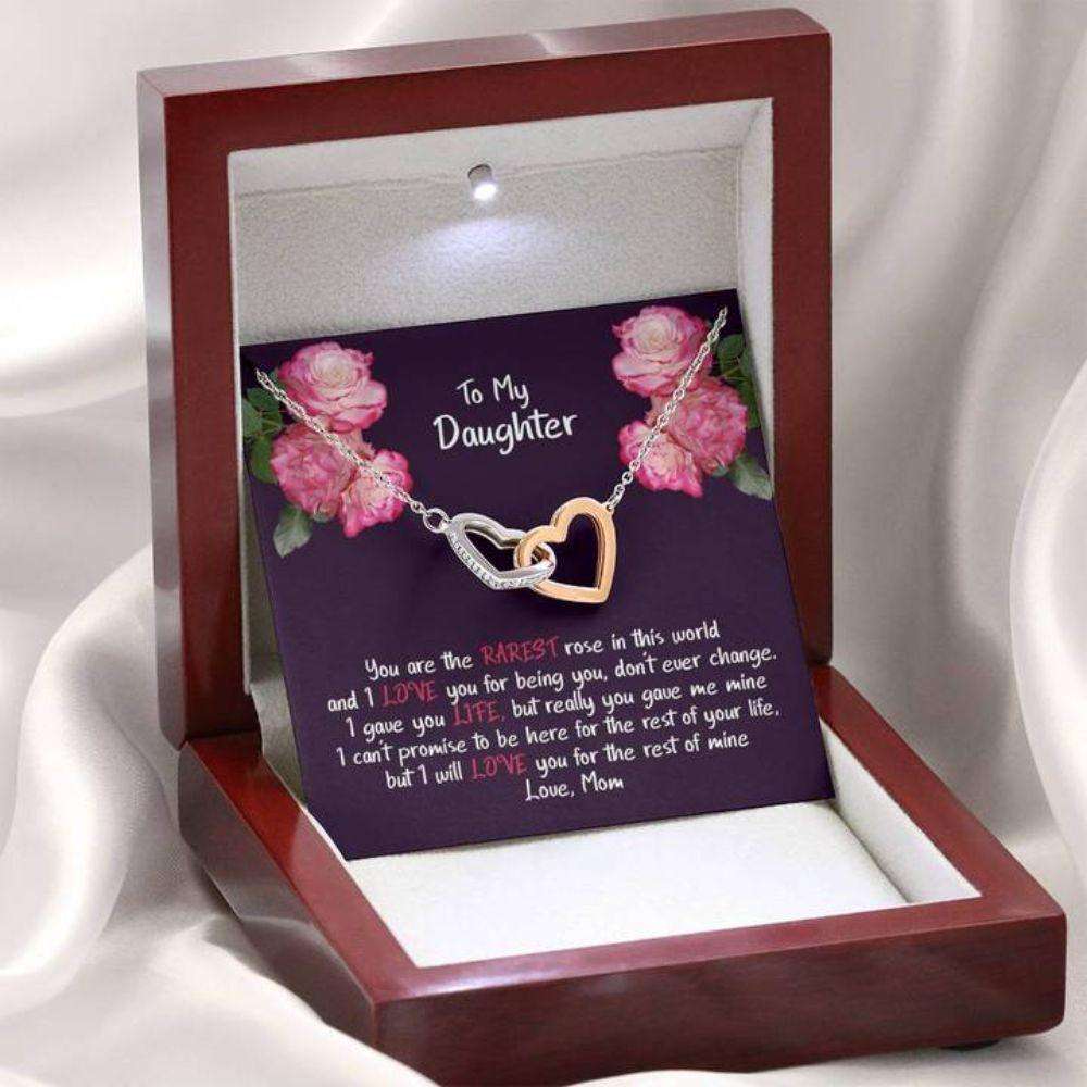 Daughter Necklace, Gift For Daughter, My Rose, Hearts Pendant Necklace Dughter's Day Rakva