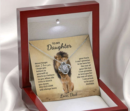 Daughter Necklace, Gift For Daughter Necklace From Dad Lion Necklace Dughter's Day Rakva