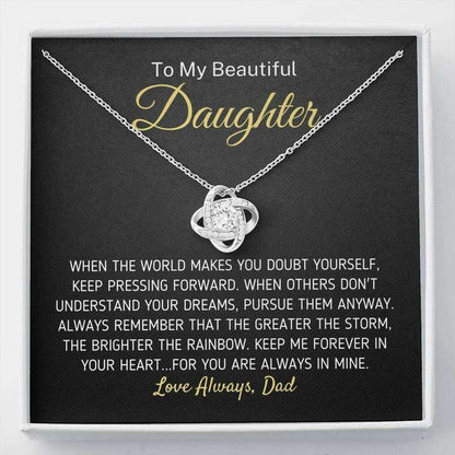 Daughter Necklace, Gift For Daughter Necklace From Dad, To My Beautiful Daughter Necklace Dughter's Day Rakva