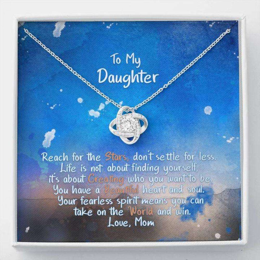 Daughter Necklace, Gift For Daughter, Reach For The Stars “ Necklace Dughter's Day Rakva