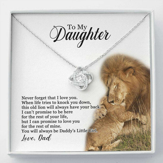 Daughter Necklace, Gift For Daughter, To My Daughter Necklace From Dad Lion Dughter's Day Rakva