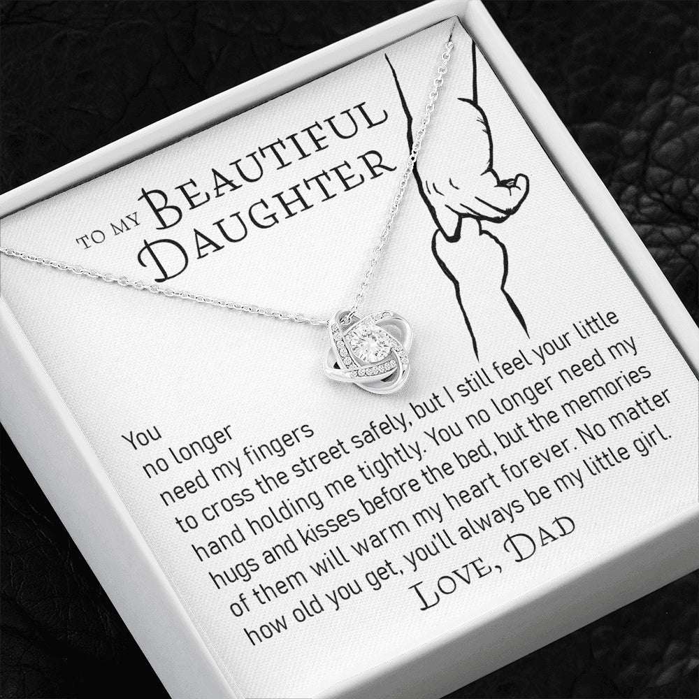 Daughter Necklace, Gift From Father To Daughter Gift You No Longer Need My Fingers To Cross The Street Dughter's Day Rakva