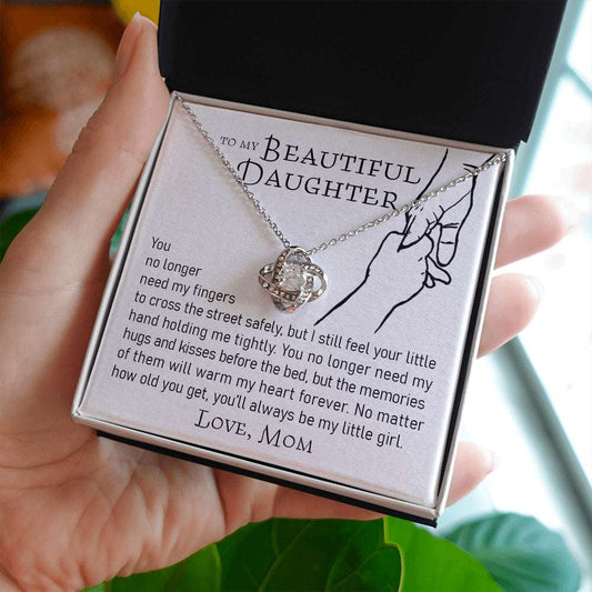 Daughter Necklace, Gift From Mother To Daughter Gift You No Longer Need My Fingers To Cross The Street Dughter's Day Rakva