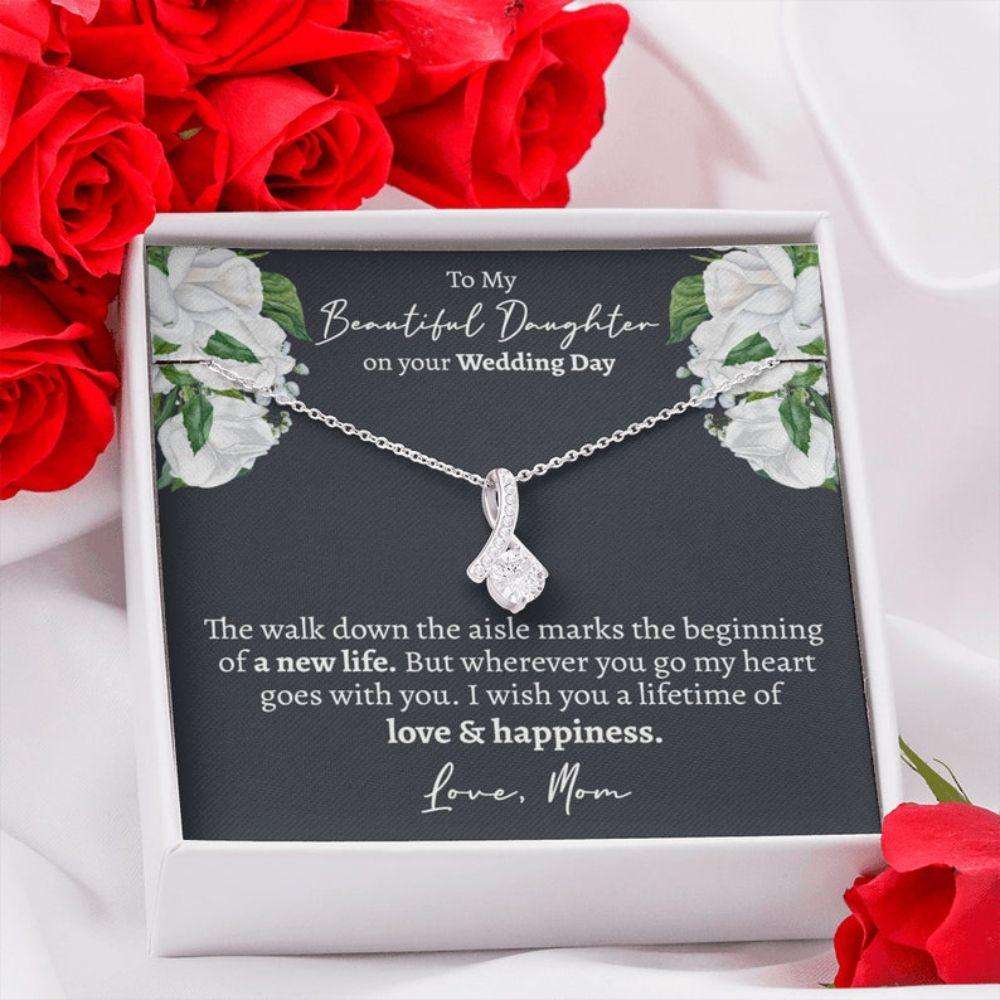 Daughter Necklace, Gift From Mother To Daughter On Wedding Day, Bridal Shower Gift From Mom To Daughter, Gifts To Daughter Necklace Dughter's Day Rakva