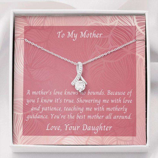 Daughter Necklace, Gift Necklace Message Card To My Mother From Daughter “ A Mother’S Love Dughter's Day Rakva