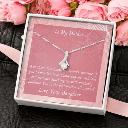 Daughter Necklace, Gift Necklace Message Card To My Mother From Daughter “ A Mother’S Love Dughter's Day Rakva