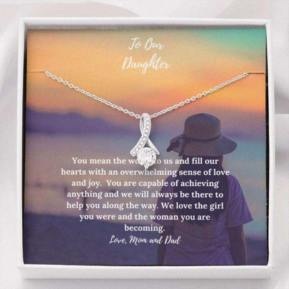 Daughter Necklace, Gift Necklace With Message Card To Daughter Sunset Beauty Necklace Dughter's Day Rakva