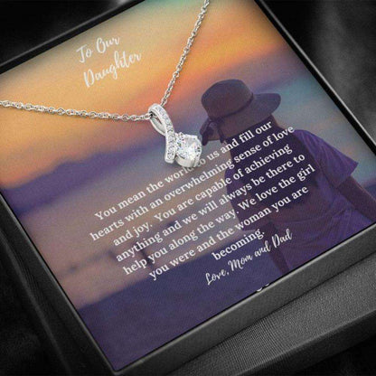 Daughter Necklace, Gift Necklace With Message Card To Daughter Sunset Beauty Necklace Dughter's Day Rakva