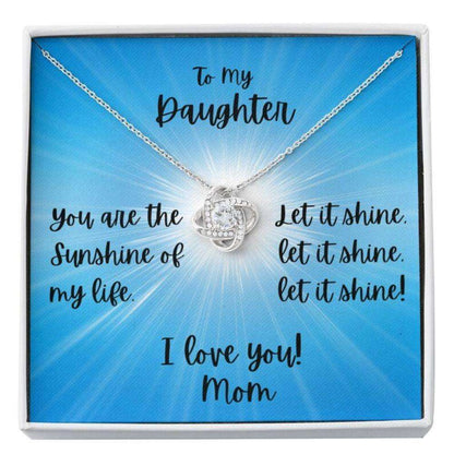 Daughter Necklace Gift “ Sunshine Card “ Love Knot Necklace Dughter's Day Rakva