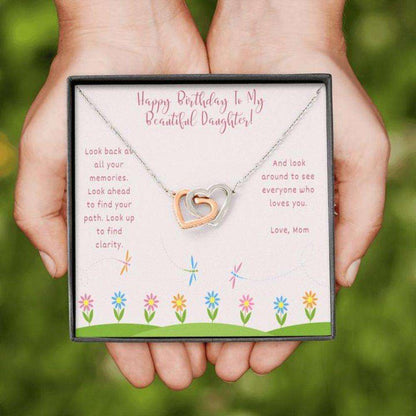 Daughter Necklace, Gift To Daughter “ Gift Necklace Message Card Birthday Necklace To Daughter From Mom “ Inspirational Dughter's Day Rakva