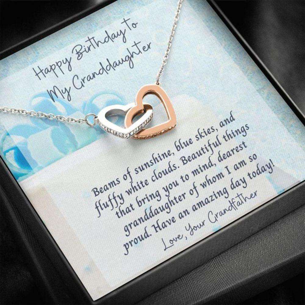 Daughter Necklace “ Gift To Daughter “ Gift Necklace Message Card “ To My Granddaughter From Grandfather Cake Dughter's Day Rakva