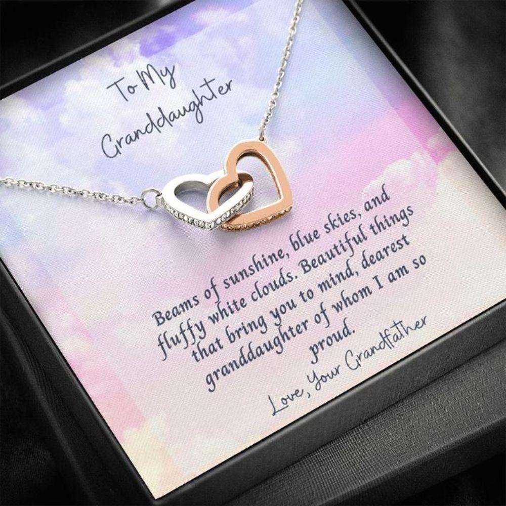 Daughter Necklace “ Gift To Daughter “ Gift Necklace Message Card “ To My Granddaughter From Grandfather Clouds Dughter's Day Rakva