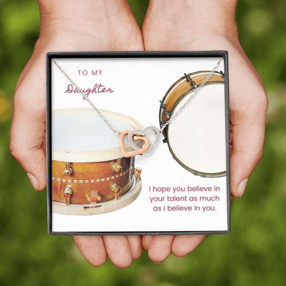 Daughter Necklace “ Gift To Daughter “ Gift Necklace To My Daughter Drummer “ Musician Drums Necklace Dughter's Day Rakva