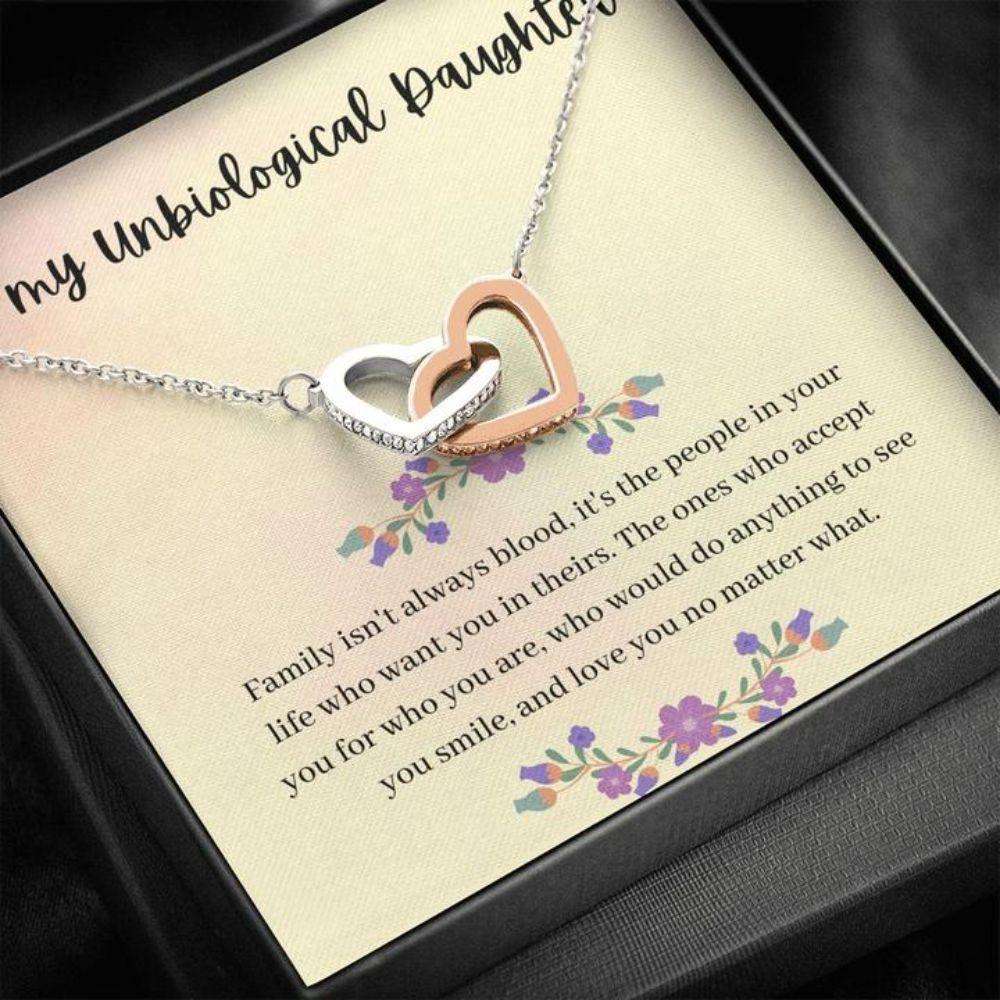 Daughter Necklace “ Gift To Daughter “ Gift Necklace To My Unbiological Daughter “ Adopted Daughter- Stepdaughter Necklace Dughter's Day Rakva