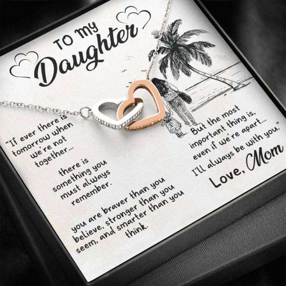 Daughter Necklace “ Gift To Daughter “ Necklace With Message Card Always Be With You To Daughter Dughter's Day Rakva