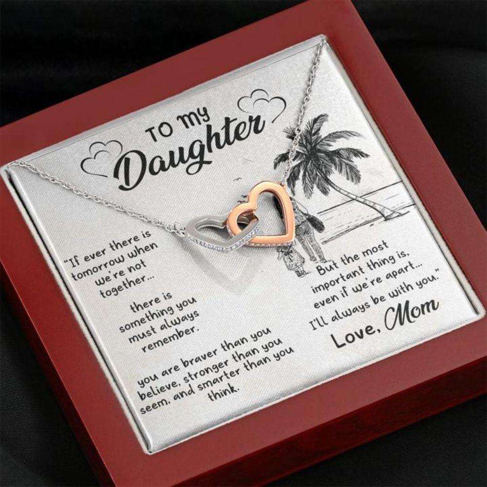 Daughter Necklace “ Gift To Daughter “ Necklace With Message Card Always Be With You To Daughter Dughter's Day Rakva