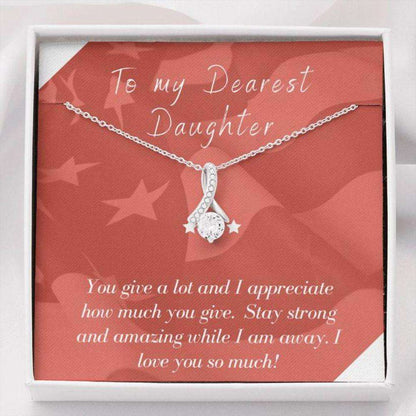 Daughter Necklace “ Gift To Daughter “ To Daughter Deployment Patriotic The Dughter's Day Rakva