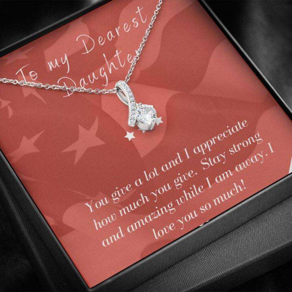 Daughter Necklace “ Gift To Daughter “ To Daughter Deployment Patriotic The Dughter's Day Rakva