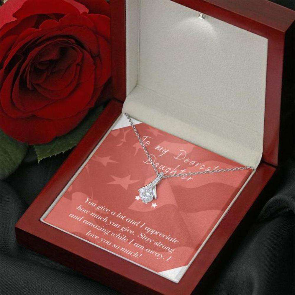 Daughter Necklace “ Gift To Daughter “ To Daughter Deployment Patriotic The Dughter's Day Rakva