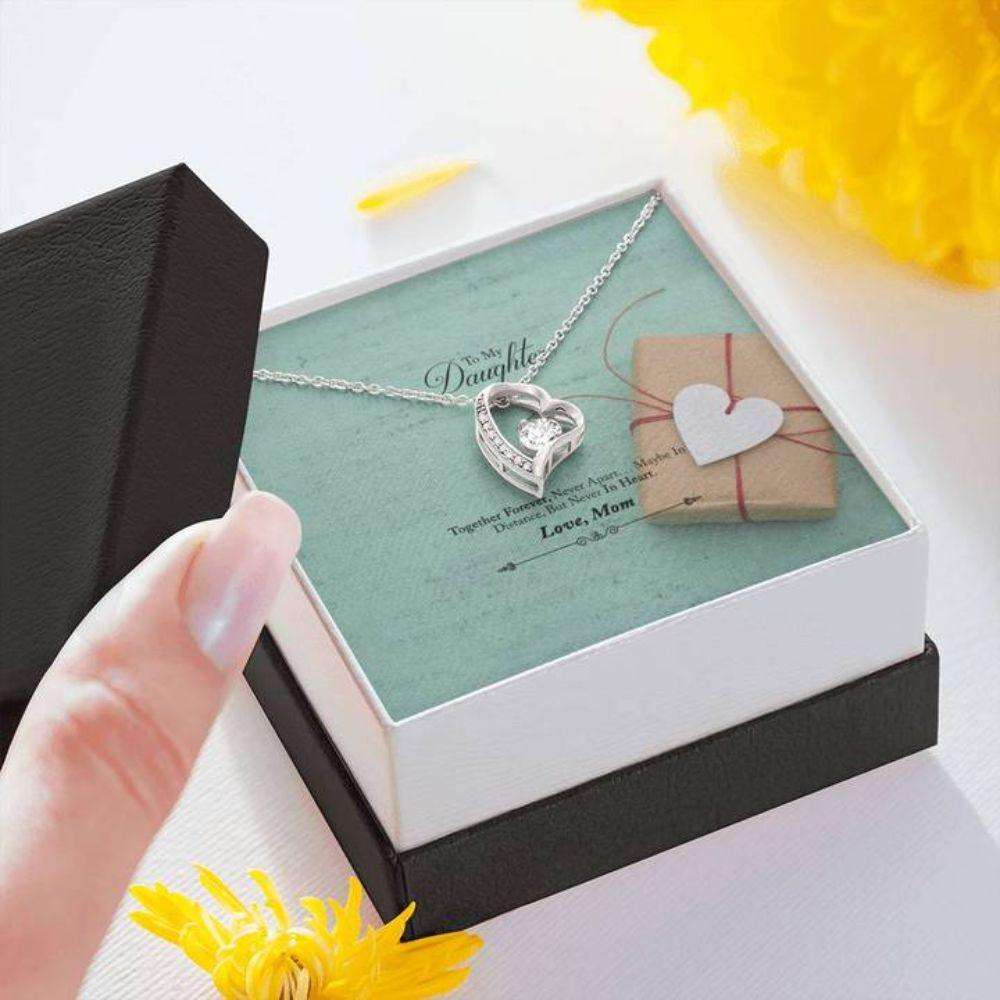 Daughter Necklace “ Gift To Daughter “ To Daughter Forever Love Necklace From Mom Dughter's Day Rakva