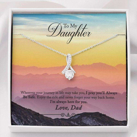 Daughter Necklace “ Gift To Daughter “ To Daughter From Dad Mountains The Dughter's Day Rakva