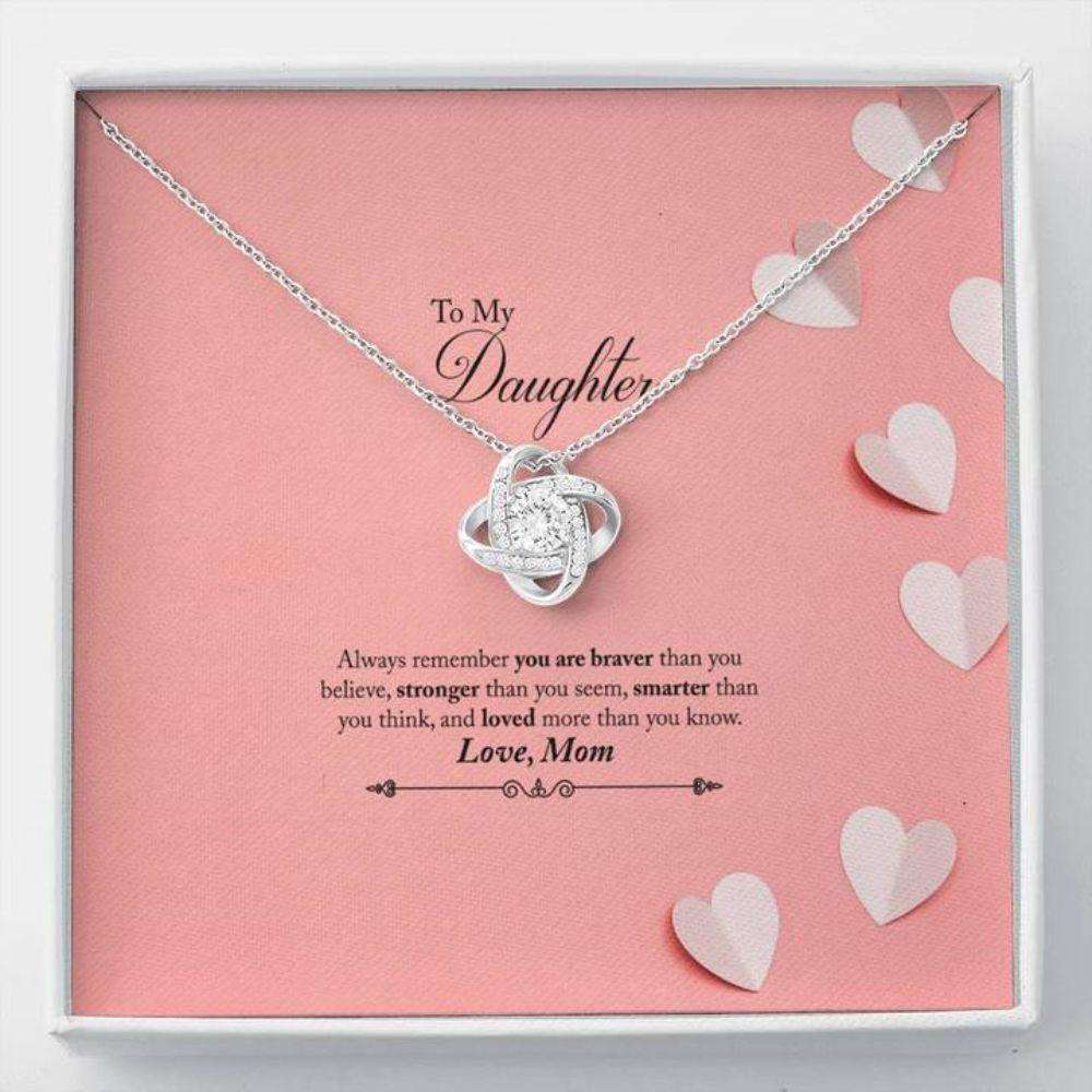 Daughter Necklace “ Gift To Daughter “ To Daughter From Mom Hearts Stronger Together Necklace Dughter's Day Rakva