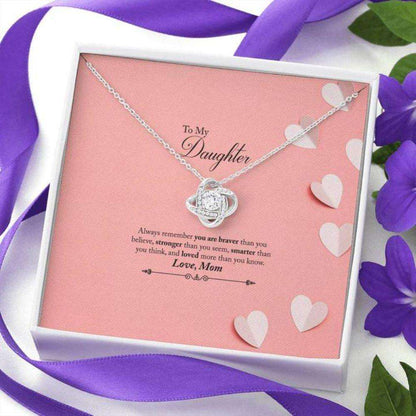 Daughter Necklace “ Gift To Daughter “ To Daughter From Mom Hearts Stronger Together Necklace Dughter's Day Rakva