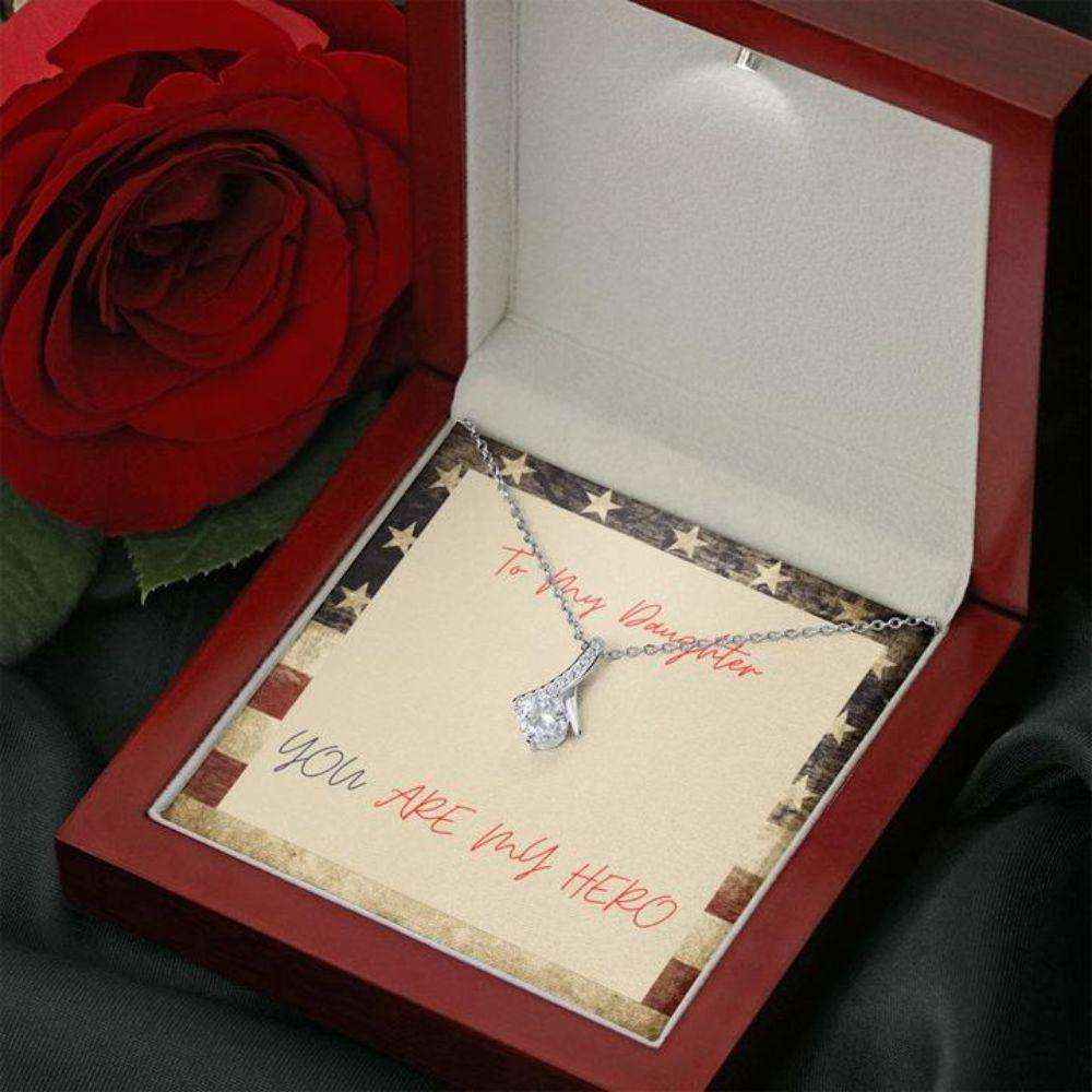 Daughter Necklace “ Gift To Daughter “ To Daughter Hero Patriotic The Dughter's Day Rakva